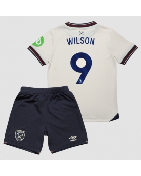 Billige Fotballdrakt West Ham United Callum Wilson #9 Replika Bortedraktsett Barn 2025-26 Kortermet (med bukser)